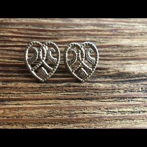 Vintage Golden Heart Earrings